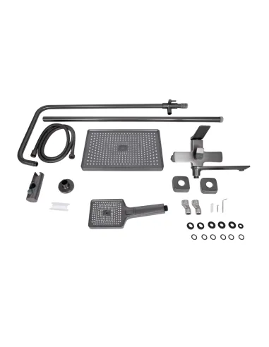Душова система Q-Tap Presto QTPRE111GRP45585 Graphite з виливом