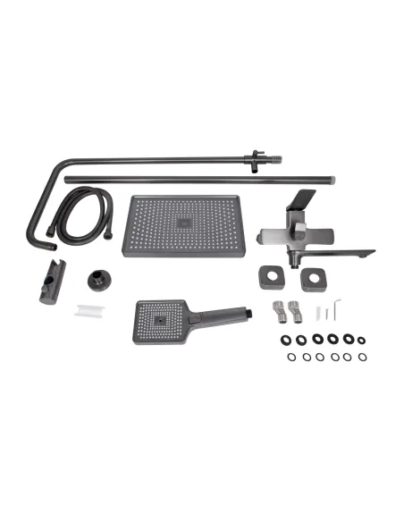 Душова система Q-Tap Presto QTPRE111GRP45585 Graphite з виливом