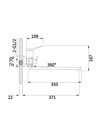 Смеситель для ванны Q-Tap Presto QTPRE2601GRP45583 Graphite с душевым набором, графит