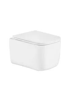 Унитаз Q-Tap Gemini Ultra Quiet QTTAU26W49119, 485×340×350 мм, безободковый, подвесной, сиденье Soft-close