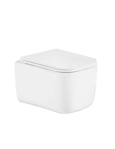 Унітаз Q-Tap Gemini Ultra Quiet QTTAU26W49119, 485×340×350 мм, безободковий, підвісний, сидіння Soft-close