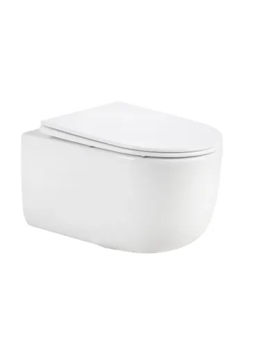 Унітаз Q-Tap Taurus Ultra Quiet QTTAU26W49116, 515×360×350 мм, безободковий, підвісний, сидіння Soft-close