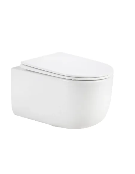 Унитаз Q-Tap Taurus Ultra Quiet QTTAU26W49116, 515×360×350 мм, безободковый, подвесной, сиденье Soft-close