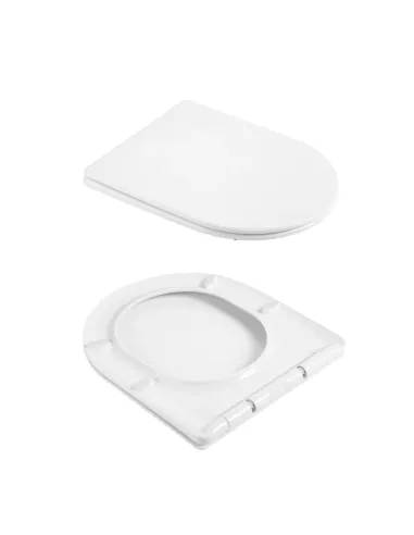 Унитаз Q-Tap Taurus Ultra Quiet QTTAU26W49116, 515×360×350 мм, безободковый, подвесной, сиденье Soft-close