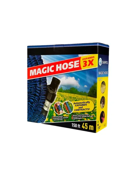 Растягивающийся шланг для полива SUPERPLAST 45 метров, пистолет для полива