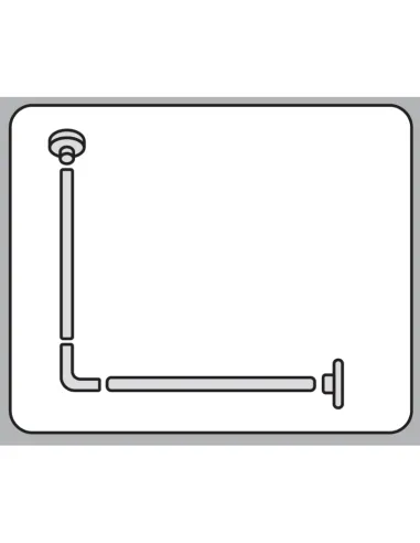 Штанга для шторки кутова Mixxus CRA-A-80x80 (AC3590) 80х80 см, алюміній