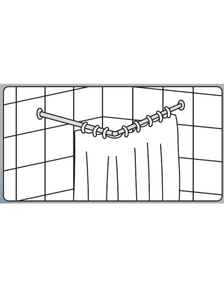 Штанга для шторки угловая Mixxus CRA-A-80x80 (AC3590) 80х80 см, алюминий