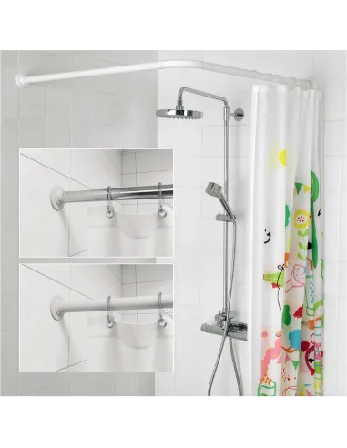 Штанга для шторки угловая Mixxus CRA-A-80x80 (AC3590) 80х80 см, алюминий