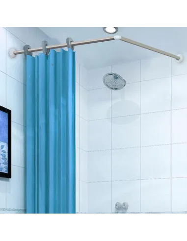 Штанга для шторки кутова Zerix CRS-A-80x80 (ZX6100) 80х80 см, нержавіюча сталь.