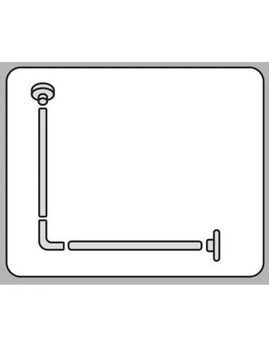 Штанга для шторки кутова Zerix CRS-A-80x80 (ZX6100) 80х80 см, нержавіюча сталь.