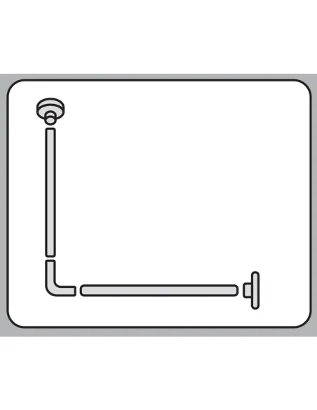 Штанга для шторки кутова Zerix CRS-A-80x80 (ZX6100) 80х80 см, нержавіюча сталь.