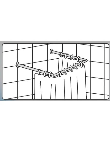 Штанга для шторки П-образная Mixxus CRA-U-80x80x80 (AC3592) универсальная, алюминий
