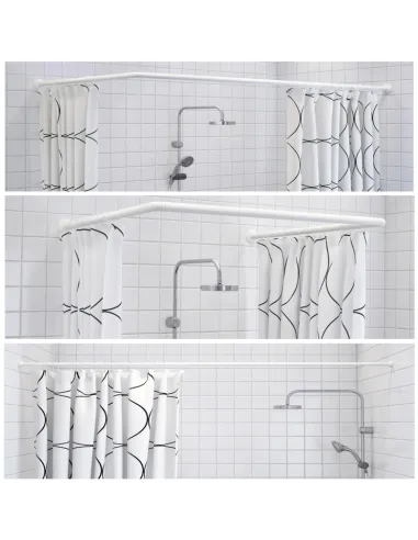 Штанга для шторки П-образная Mixxus CRA-U-80x80x80 (AC3592) универсальная, алюминий