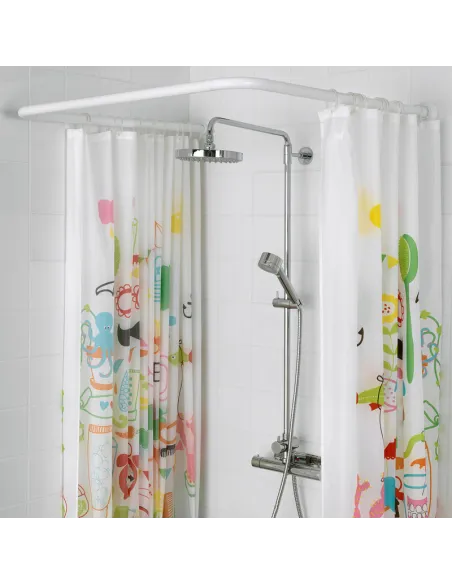 Штанга для шторки П-образная Mixxus CRA-U-80x80x80 (AC3592) универсальная, алюминий