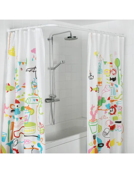 Штанга для шторки П-подібна Mixxus CRA-U-90x90x90 (AC3593) універсальна, алюміній