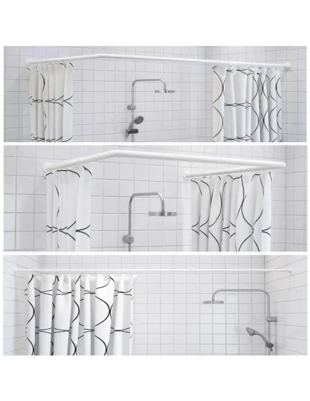 Штанга для шторки П-подібна Mixxus CRA-U-90x90x90 (AC3593) універсальна, алюміній