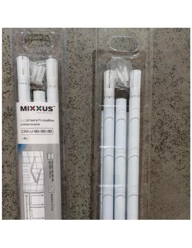 Штанга для шторки П-образная Mixxus CRA-U-90x90x90 (AC3593) универсальная, алюминий