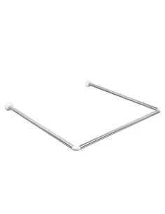 Штанга для шторки П-подібна Zerix CRS-U-80x80x80 (ZX6102) універсальна, нержавіюча сталь.