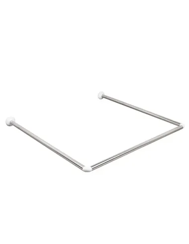 Штанга для шторки П-образная Zerix CRS-U-80x80x80 (ZX6102) универсальная, нержавеющая сталь