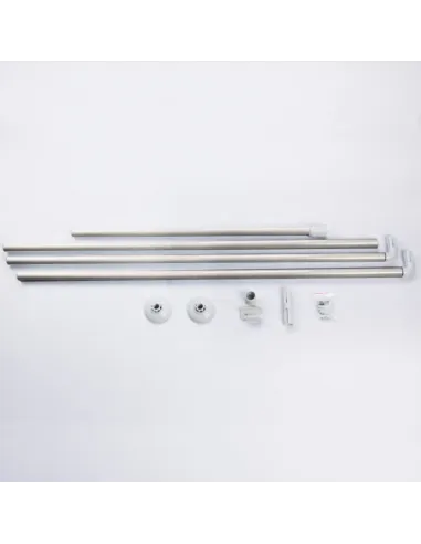 Штанга для шторки П-подібна Zerix CRS-U-80x80x80 (ZX6102) універсальна, нержавіюча сталь.