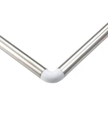 Штанга для шторки П-подібна Zerix CRS-U-80x80x80 (ZX6102) універсальна, нержавіюча сталь.