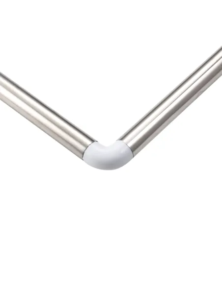 Штанга для шторки П-образная Zerix CRS-U-80x80x80 (ZX6102) универсальная, нержавеющая сталь