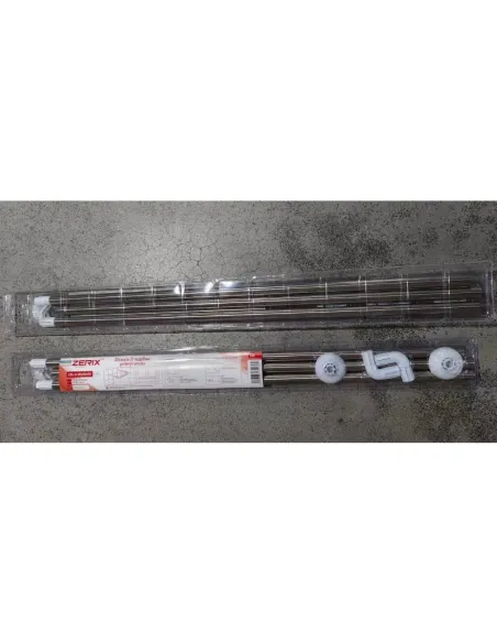 Штанга для шторки П-подібна Zerix CRS-U-80x80x80 (ZX6102) універсальна, нержавіюча сталь.