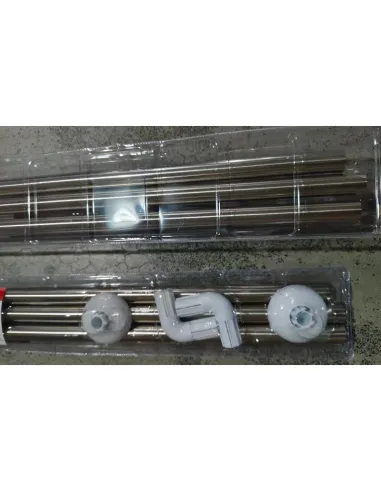 Штанга для шторки П-подібна Zerix CRS-U-90x90x90 (ZX6103) універсальна, нержавіюча сталь.