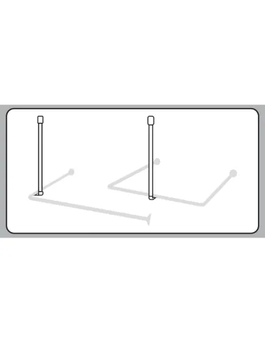 Штанга для шторки пряма Mixxus CRA-S-60 (AC3594) 60 см, алюміній