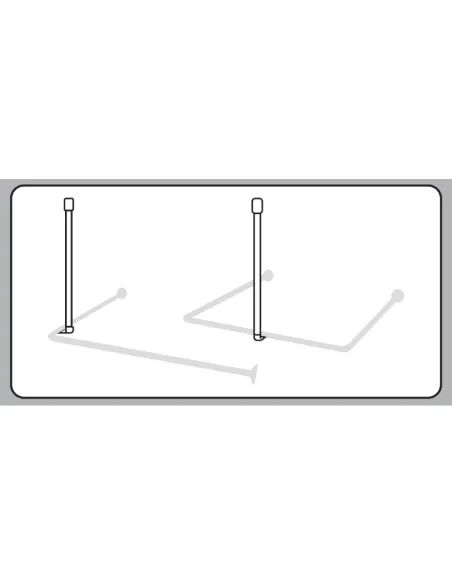 Штанга для шторки прямая Mixxus CRA-S-60 (AC3594) 60 см, алюминий