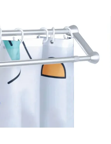 Штанга для шторки телескопічна Mixxus CRA-D-125x225 (AC3589) 125-225 см, з тримачем рушників