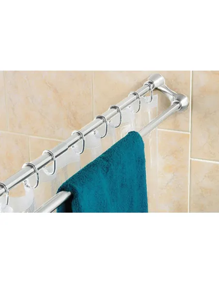 Штанга для шторки телескопическая Mixxus CRA-D-125x225 (AC3589) 125-225 см, с держателем полотенец