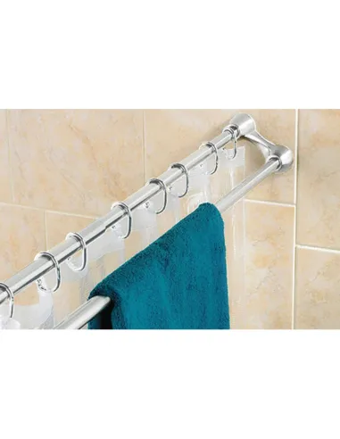 Штанга для шторки телескопическая Mixxus CRA-D-75x125 (AC3588) 75-125 см, с держателем полотенец