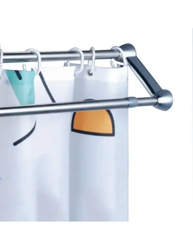 Штанга для шторки телескопічна Zerix CRS-D-125x225 (ZX6099) 125-225 см, нержавіюча сталь.