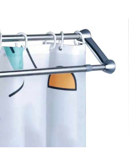 Штанга для шторки телескопическая Zerix CRS-D-125x225 (ZX6099) 125-225 см, нержавеющая сталь