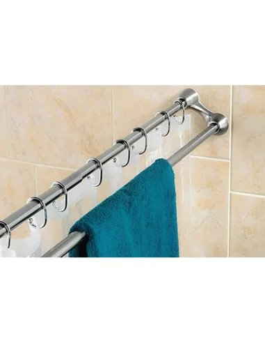 Штанга для шторки телескопічна Zerix CRS-D-75x125 (ZX6098) 75-125 см, нержавіюча сталь.