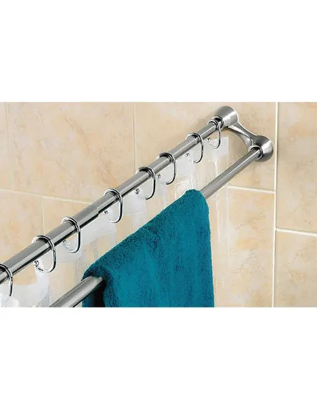 Штанга для шторки телескопическая Zerix CRS-D-75x125 (ZX6098) 75-125 см, нержавеющая сталь