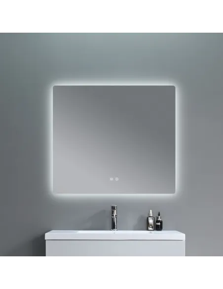 Зеркало для ванной Q-Tap Taurus (TA2) QTTAU70070048955, с LED-подсветкой Touch, с антизапотеванием