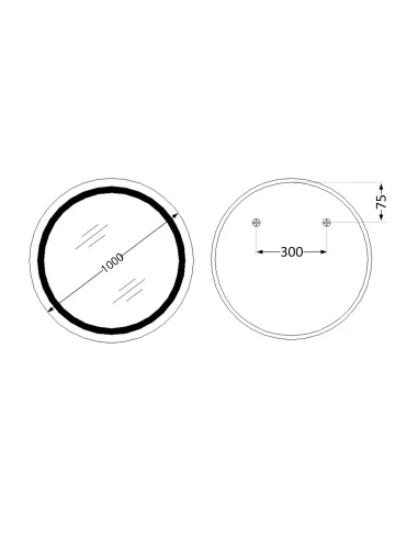 Зеркало для ванной Q-Tap Taurus (TA1) QTTAUR100049004, с LED-подсветкой Touch, с антизапотеванием