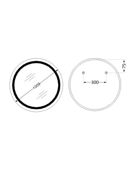 Зеркало для ванной Q-Tap Taurus (TA1) QTTAUR100049004, с LED-подсветкой Touch, с антизапотеванием