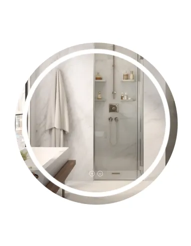 Дзеркало для ванної кімнати Q-Tap Mideya QTMIDR100049003, з LED-підсвічуванням Touch, з антизапітнінням