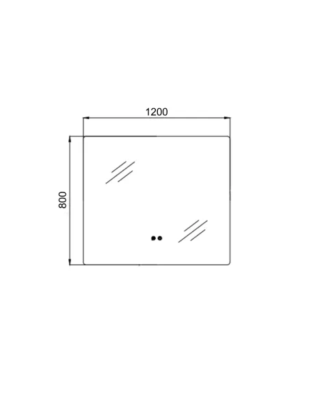 Зеркало для ванной Q-Tap Taurus (TA2) QTTAU120080048960, с LED-подсветкой Touch, с антизапотеванием