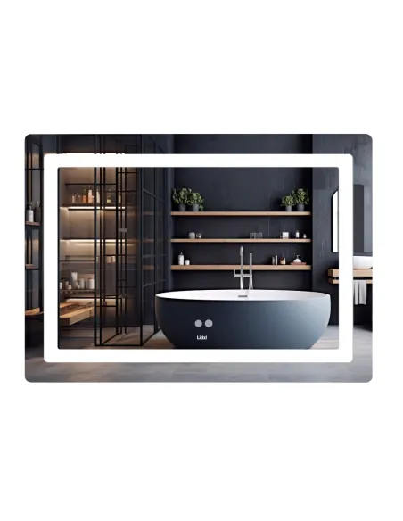 Зеркало для ванной Lidz Kubis (KU2) LDKUB120080049007, с LED-подсветкой Touch, с антизапотеванием