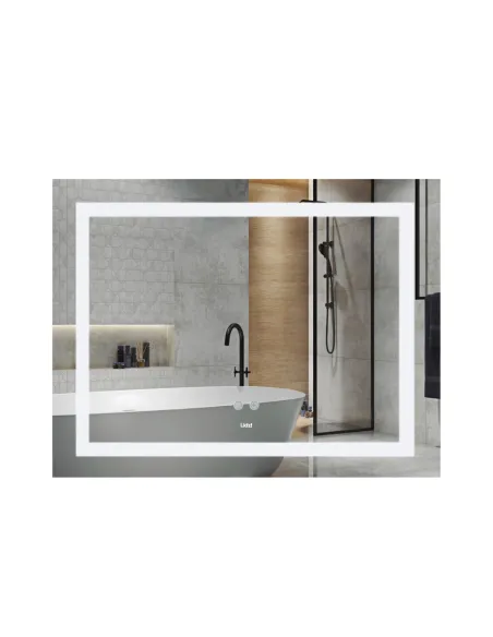 Зеркало для ванной Lidz Kubis (KU2) LDKUB120080049008, с LED-подсветкой Touch, с антизапотеванием