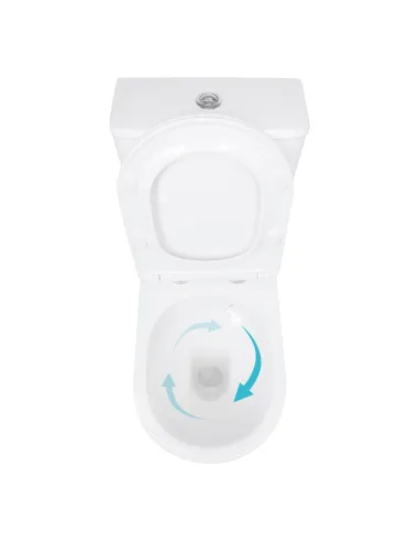 Унитаз Q-Tap Evia Ultra Quiet QTEVI27W49258, 630х350х795 мм, безободковый, напольный