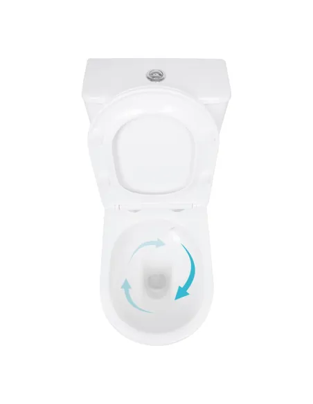 Унитаз Q-Tap Evia Ultra Quiet QTEVI27W49258, 630х350х795 мм, безободковый, напольный