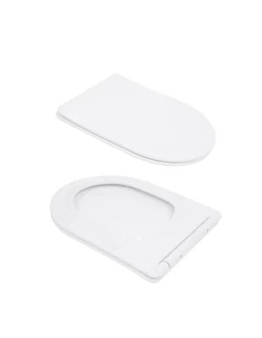Унитаз Q-Tap Evia Ultra Quiet QTEVI27W49258, 630х350х795 мм, безободковый, напольный