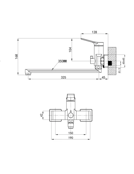 Змішувач для ванни з душем Q-Tap Arvin QTARV260CRM48641 Chrome