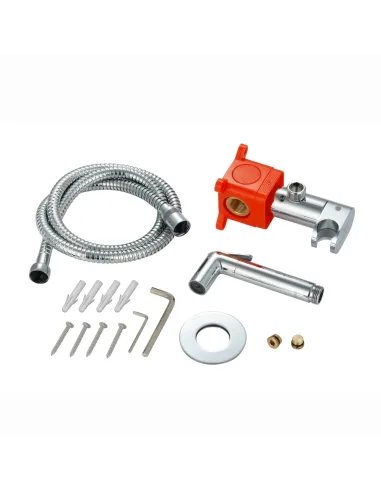 Набір для гігієнічного душу Q-Tap Inspai-Varius QTINSVARCRMV00440601 Chrome зі змішувачем