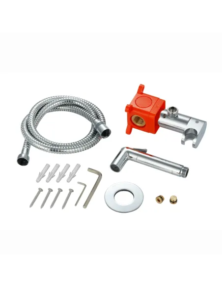 Набор для гигиенического душа  Q-Тap Inspai-Varius QTINSVARCRMV00440601 Chrome, со смесителем